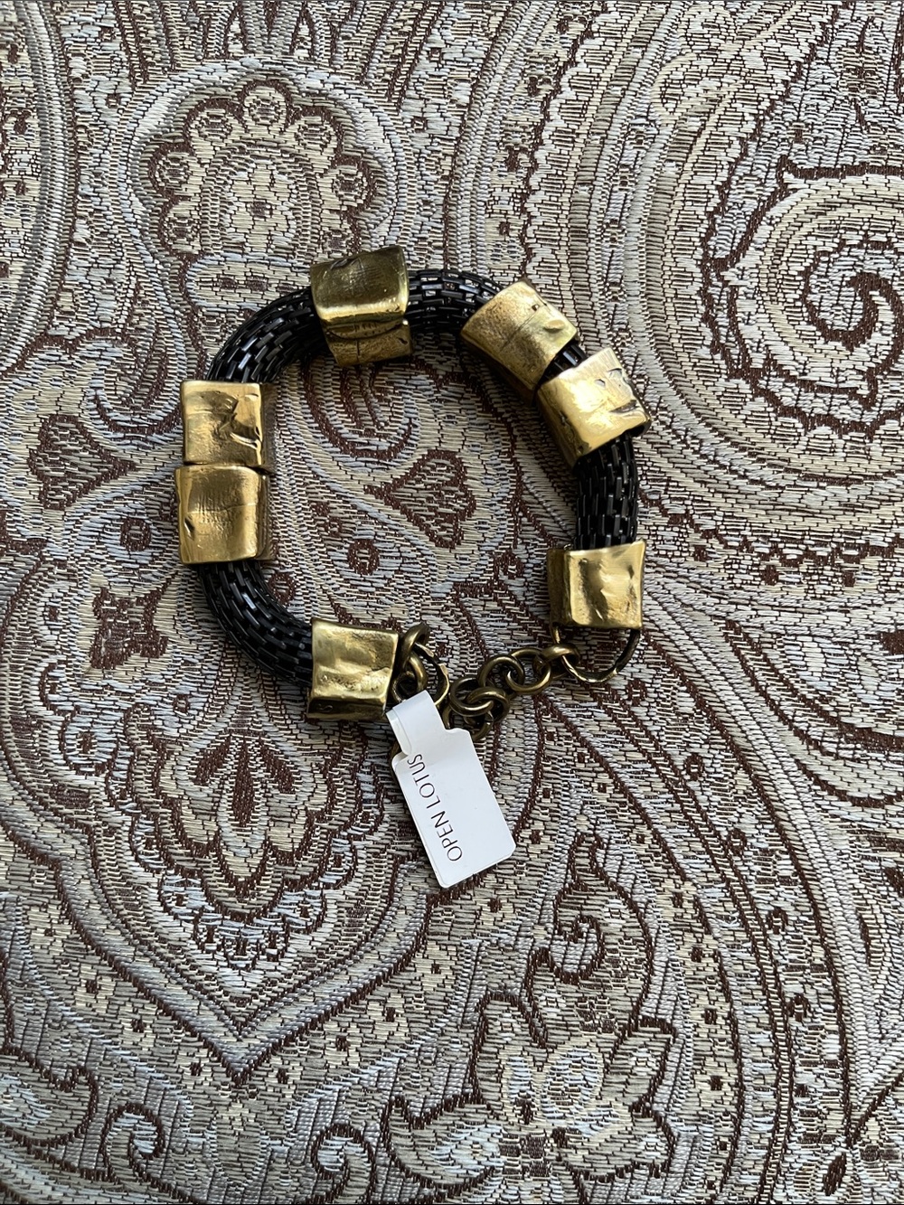 Black and Bronze Braided Bracelet